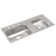 Elkay Lustertone Classic Stainless Steel 37-1/4" X 17" X 6-1/2", Double Bowl Drop-In Classroom ADA Sink