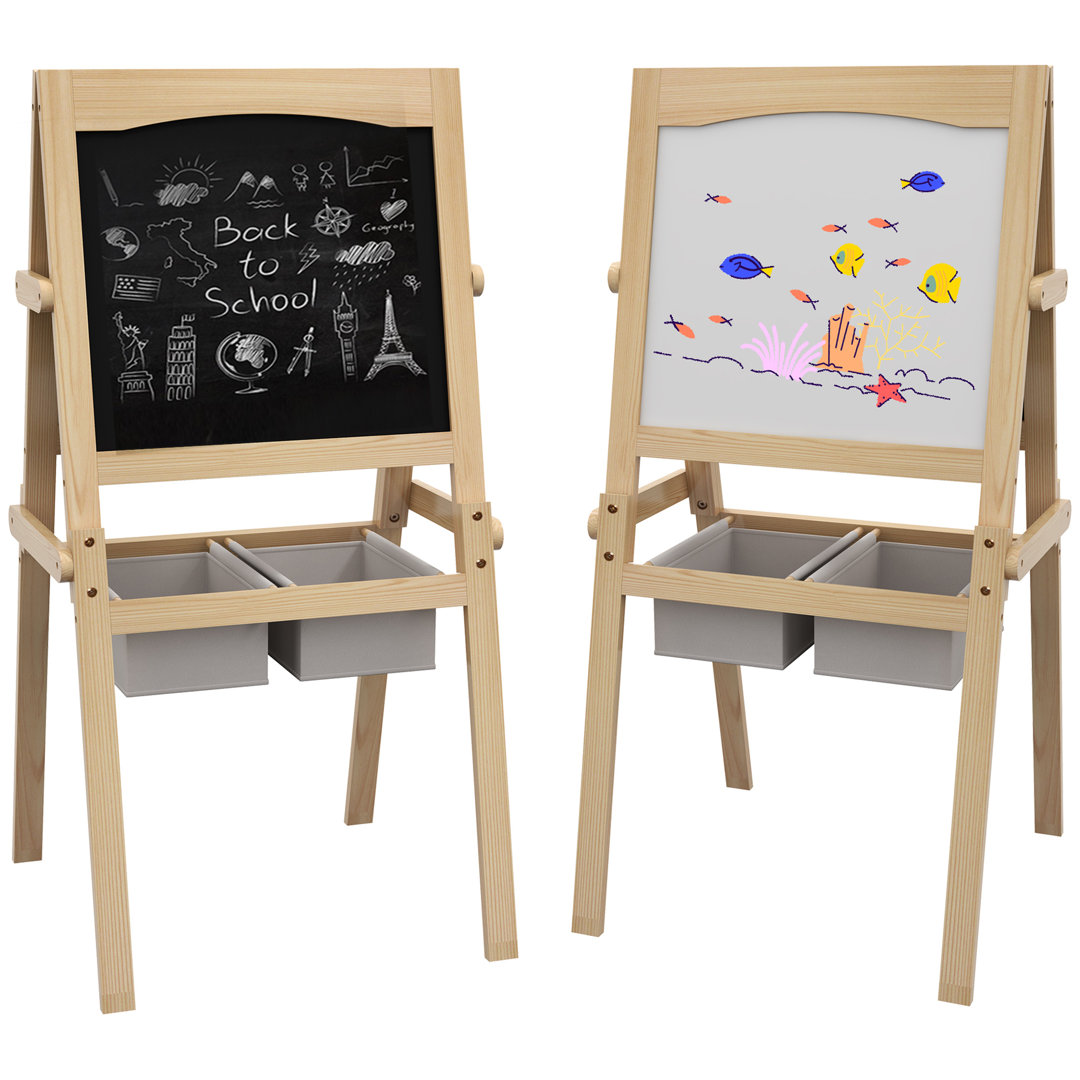 Ethelinda ClassicLiving Solid + Manufactured Wood Board Easel