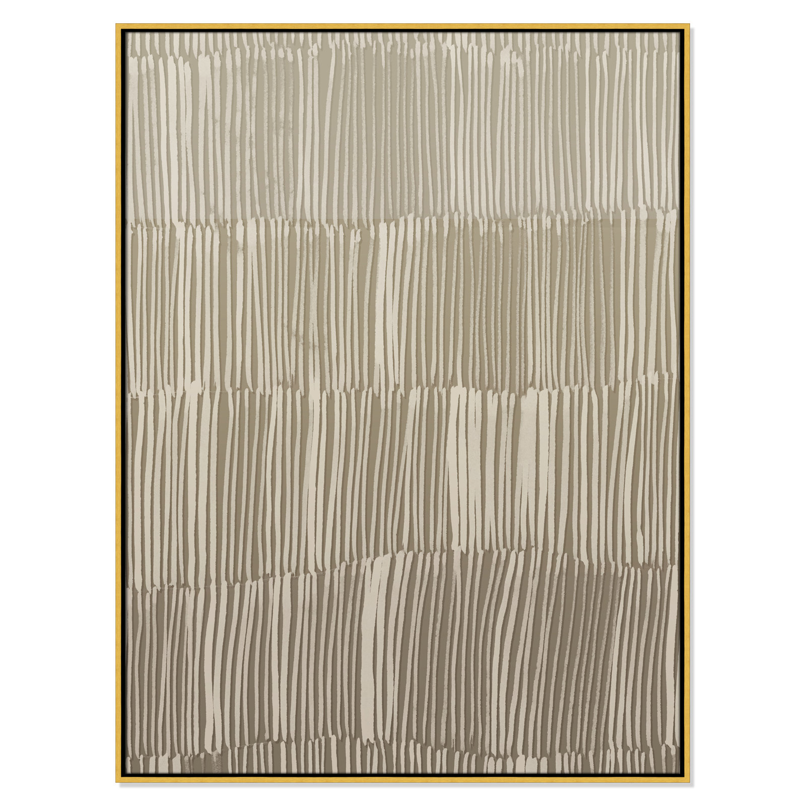 Linear Calm II Print by , 49.5" H x 37.5" W, Gold Floater