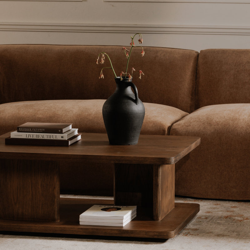 Casey Small Coffee Table Dark Brown, Dark Brown, 16" H x 40" L x 30" W