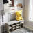 3 Tier Shoe Rack Bench With Padded Cushion, Drawer, And Open Compartments For Entryway Storage And Seating