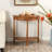 Tinsle Collection Half Moon Console Table with Storage Shelf End Table - Honeynut-104621369