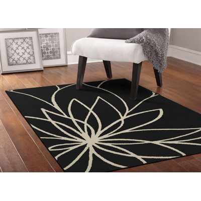 Tapis noir / ivoire Brackenmore
