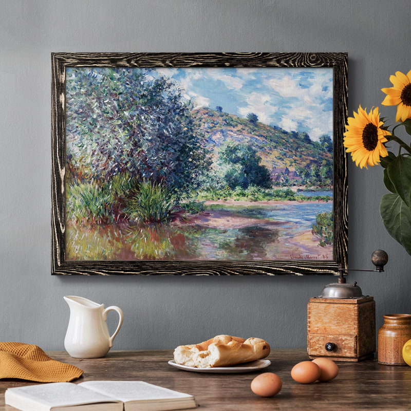 " Landscape At Port ", 18" H x 26" W x 1.5" D, Black