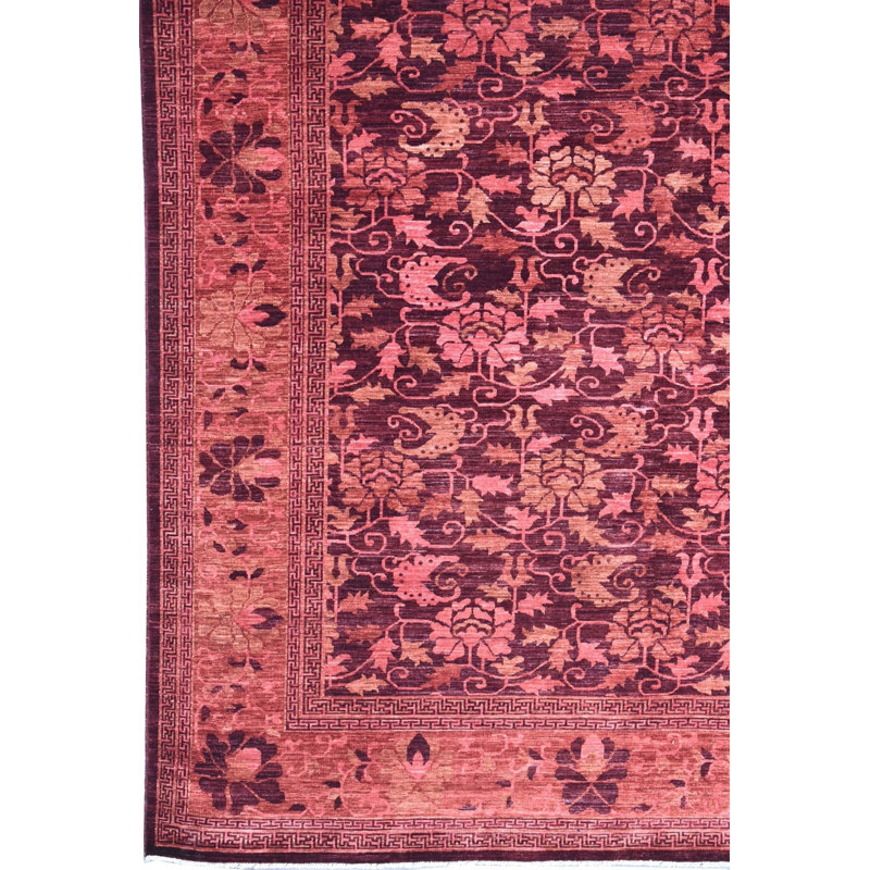 New Turkmen Afghan One-of-a-Kind Rectangle 10' X 13'10" Area Rug