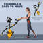 Folding Exercise Bike with 8-Level Magnetic Resistance, Arm Resistance Band-130842660