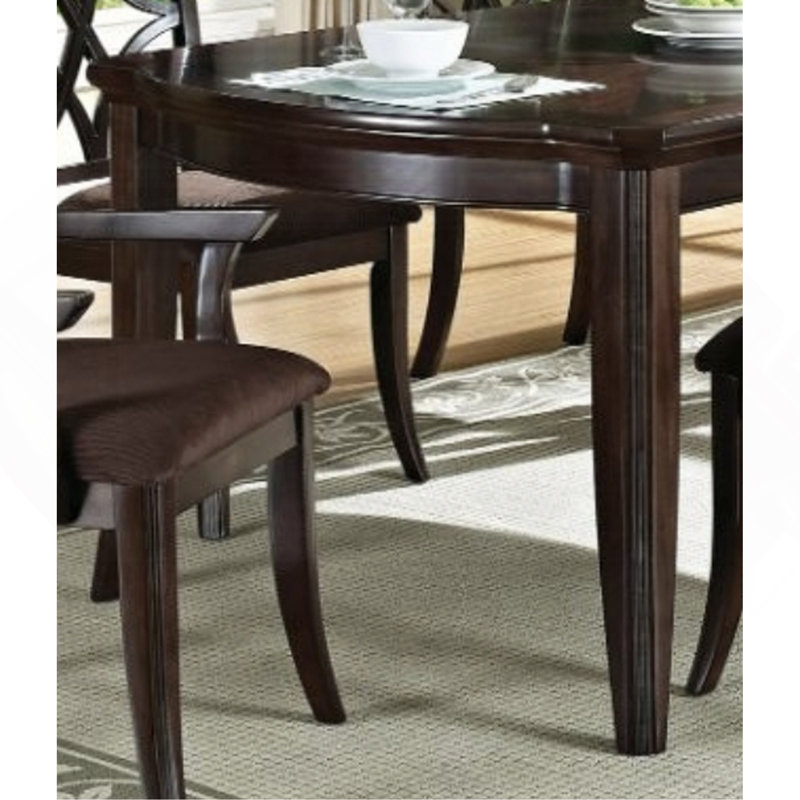 Dark Walnut Finish Dining Table w/1 Leaf