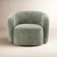 Fauteuil demi-tonneau pivotant rembourré Munehito-986386220