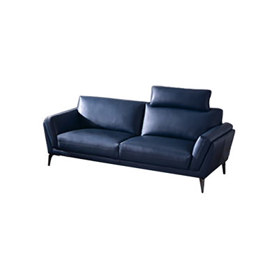 Tasherau 74" Genuine Leather Flared Arm Sofa
