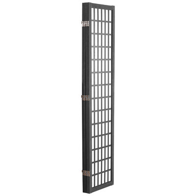 Paravent pliant en bois à 4 panneaux, écran d'intimité de style japonais pour l'intérieur