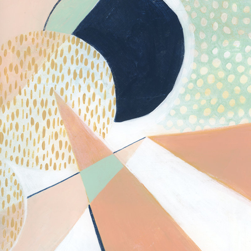 Peach Eclipse VI by Grace Popp - Wrapped Canvas Painting, 30cm H x 30cm W