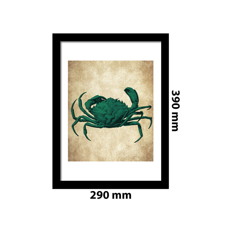 Framed Art 2in1 Crab Wall Art Poster