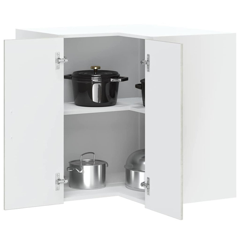 vidaXL Kitchen Wall Corner Cabinet Engineered wood Medium, Concrete Gray