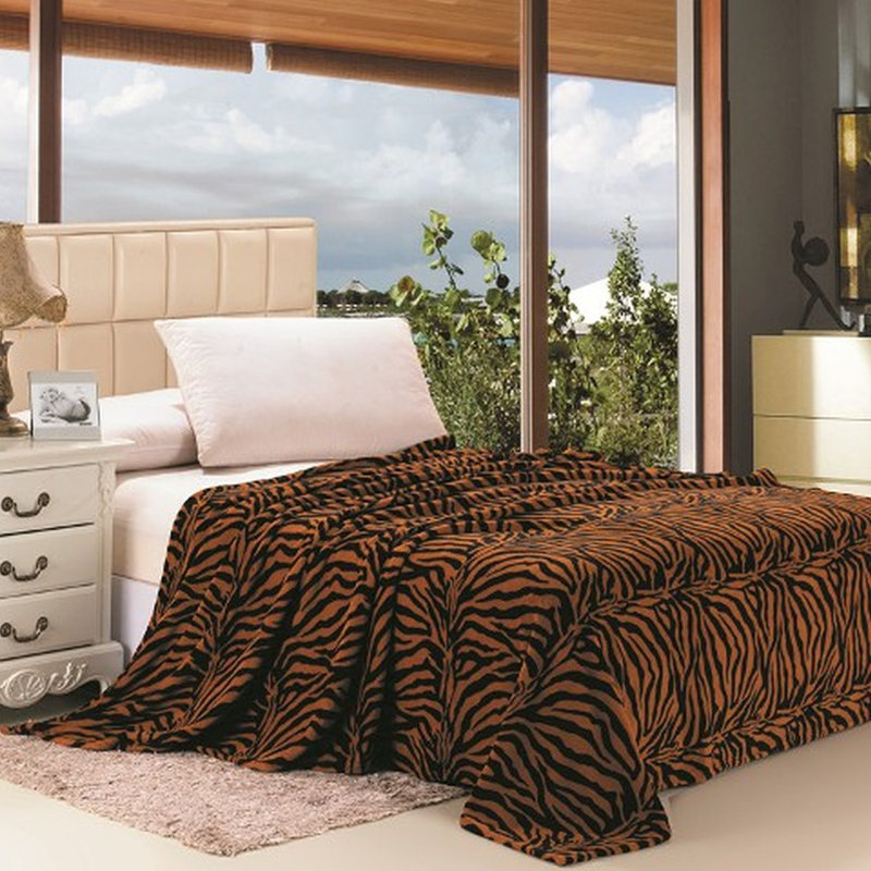 Couverture en micro peluche Safari, Grand, Mauve