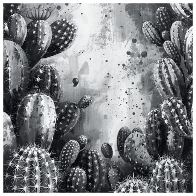 Toile tendue monochrome avec toile de cactus en plusieurs tailles