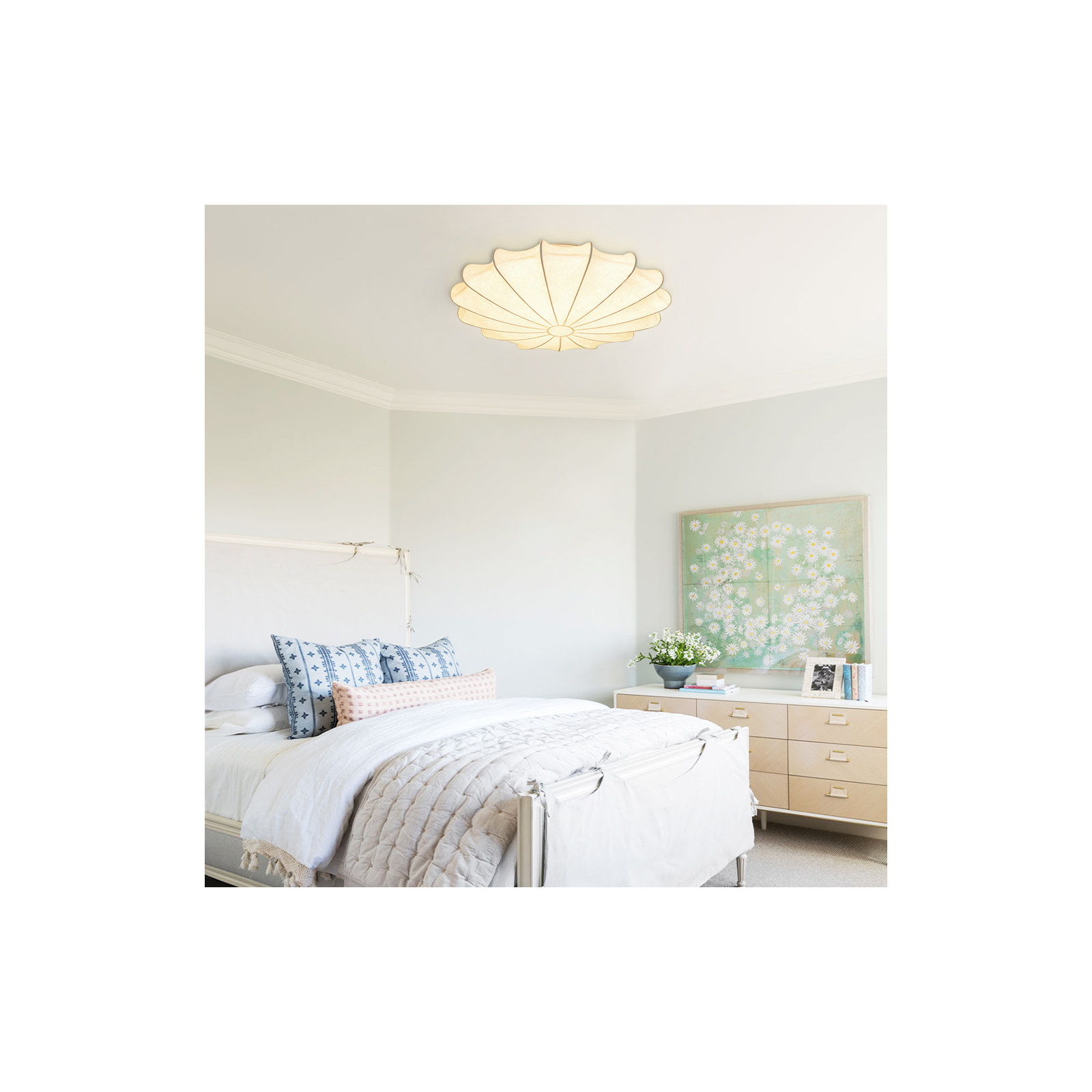 Jessa Silk Flush Mount, 10.63" H x 23.62" W x 23.62" D