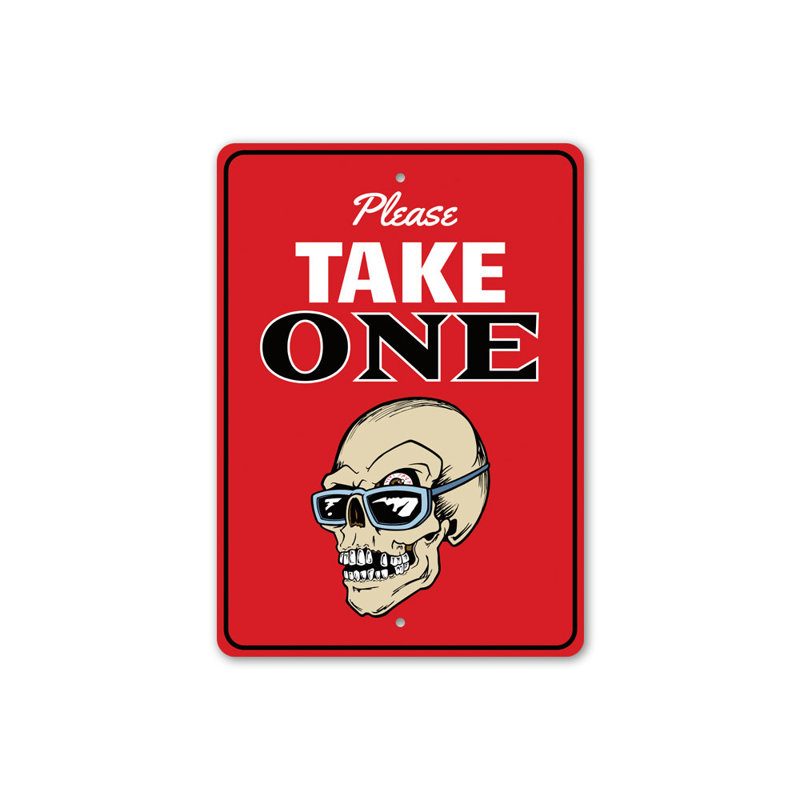 Veuillez prendre un signe d'Halloween, H 18 po x l 12 po x P 0,06 po