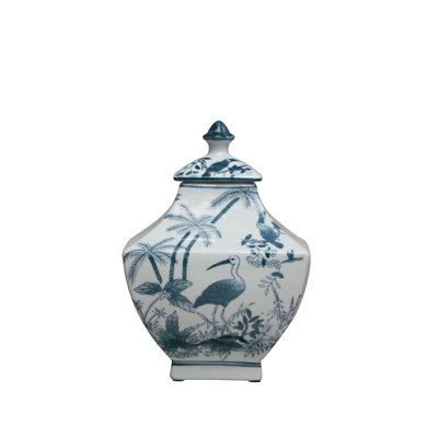 Ceramic Jar W Birds