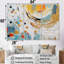 Combinaison d'art abstrait bleu sarcelle Combat III - formes abstraites-107741766-107741768