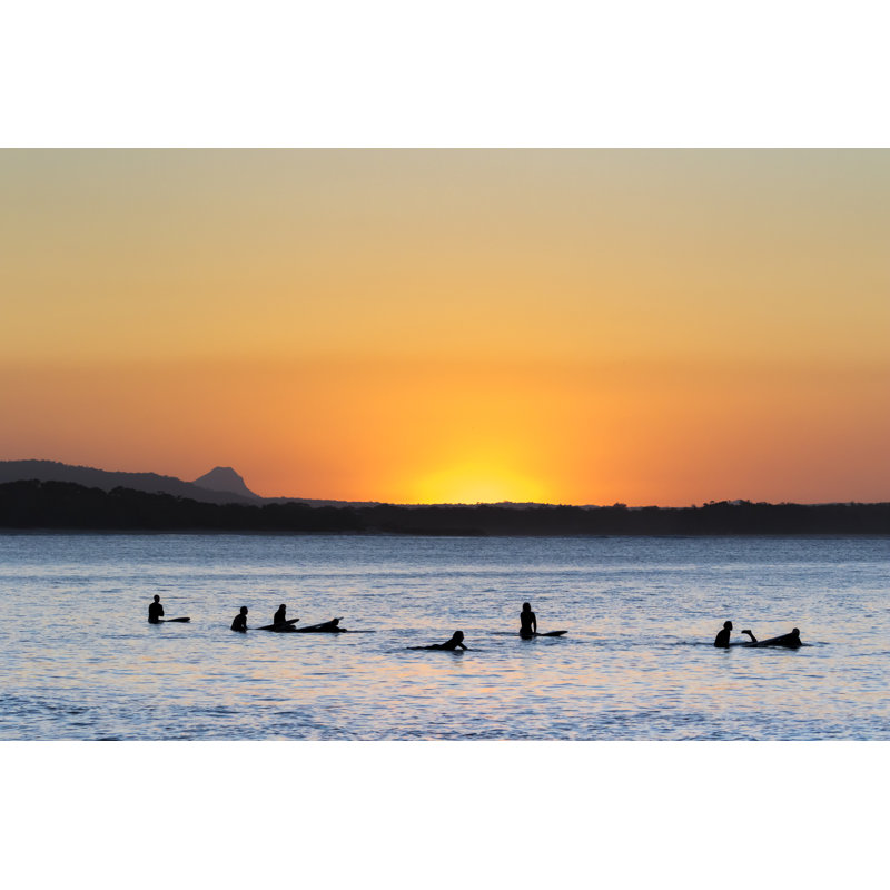 Wave At Sunset by Andrew Peacock - Wrapped Canvas Print, 30cm H x 46cm W x 3.8cm D