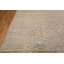 Tapis à motif géométrique moderne abstrait crème / beige / bleu clair One-of-a-Kind