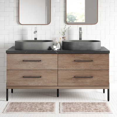 Nisswa 60" Double Bathroom Vanity Set