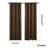 Dark Coffee Blackout Curtains For Bedroom Set Of 2 Curtain Panels - Thermal Insulated Room Darkening Curtains,-114328219