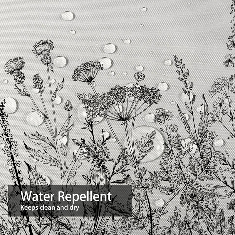 Rideau de douche Botanical Floral, L 72 po x l 78 po