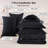 FISHDRU 7-Piece Black Quilt Sets, King