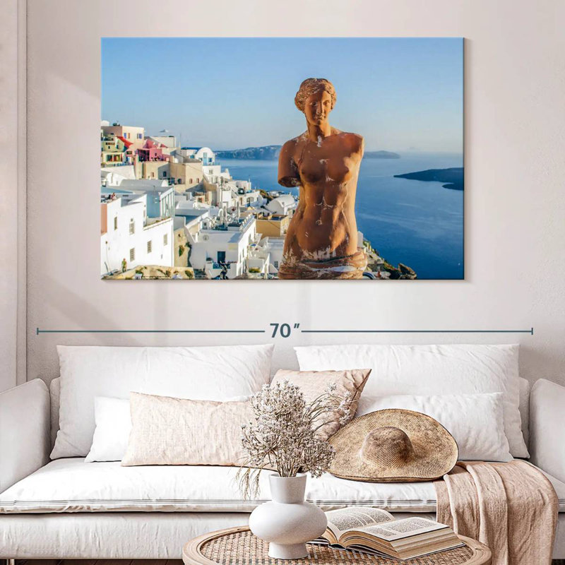 Statue Kavia d'Aphrodite à Santorin, H 34 po x l 51 po
