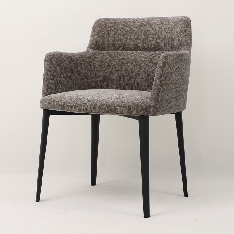 Chaise avec accoudoirs de salle à manger Jahnke Earle, Grège