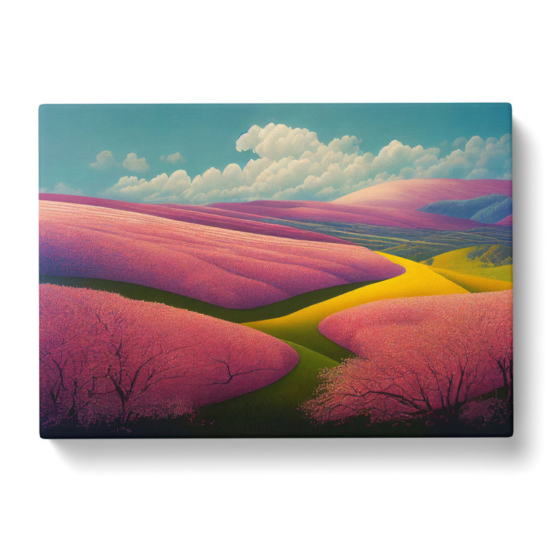 Pretty Spring Meadow Landscape Vol.2 - Wrapped Canvas, 35cm H x 50cm W x 3cm D