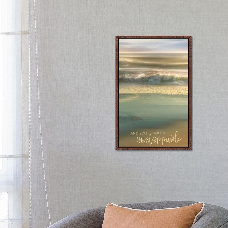You Will Be Unstoppable by Mike Calascibetta - Print on Canvas, 66.04 cm H x 45.72 cm W, Classic Brown Wood Framed Canvas
