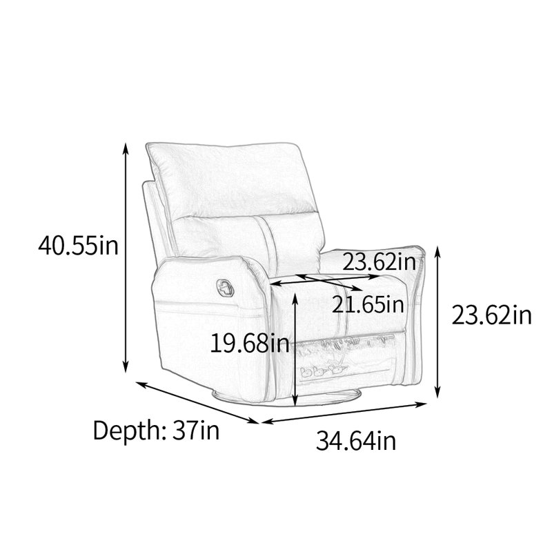 Ergonomic Recliner for Relaxation and Office Use, Brown