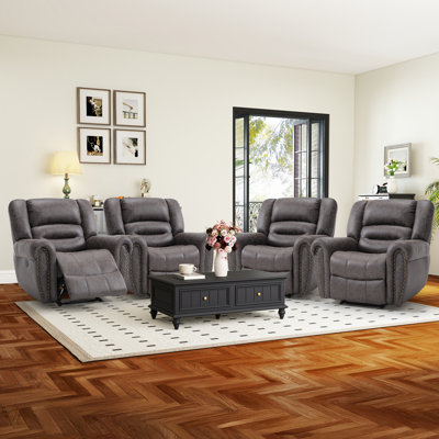  Ensemble de 4 fauteuils de cinéma inclinables électriques et surdimensionnés Merion (sur 4) Merion