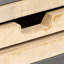 Buffet en bois de manguier massif et acier 25,6 po x 13 po x 29,9 po