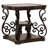 2-Shelf Glass Top End Table