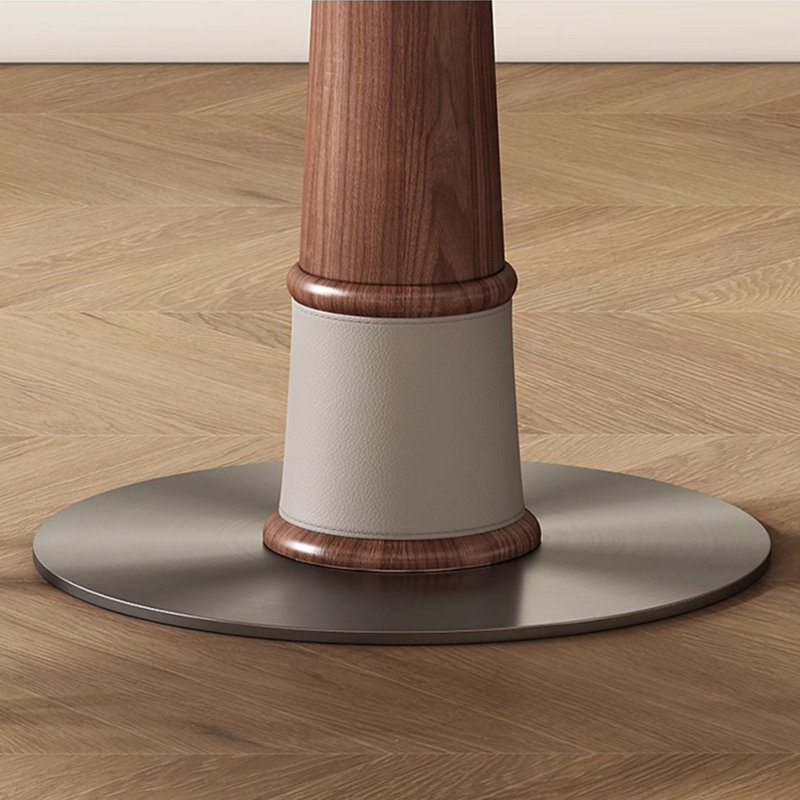 Ensemble de table ronde en bois massif de style nordique