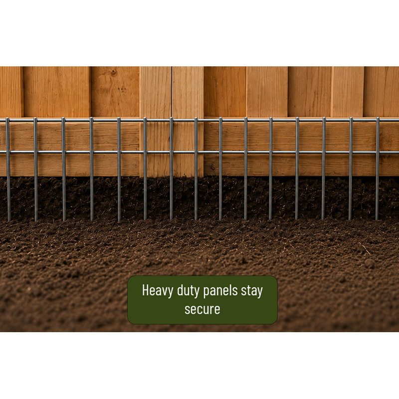 Panneaux de barrière pour animaux de compagnie No-Dig | Barrière pour creuser le sol en métal robuste 24 po x 15 po | Paquet de 15 | Prévention de fuite dans les cours, les jardins et les clôtures