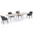 Uleena Extendable Metal Base Dining Table
