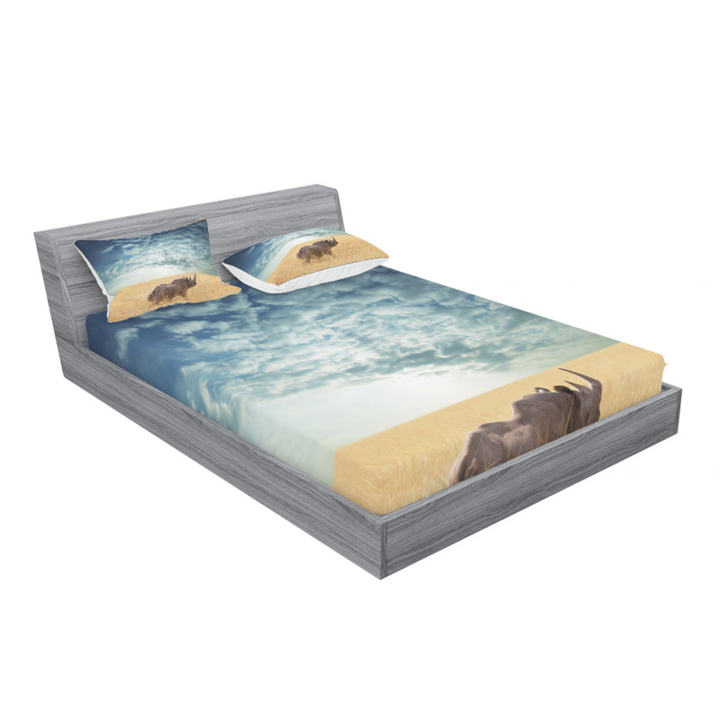 Safari Microfiber Sheet Set, Queen Sheet Set with Fitted Sheet