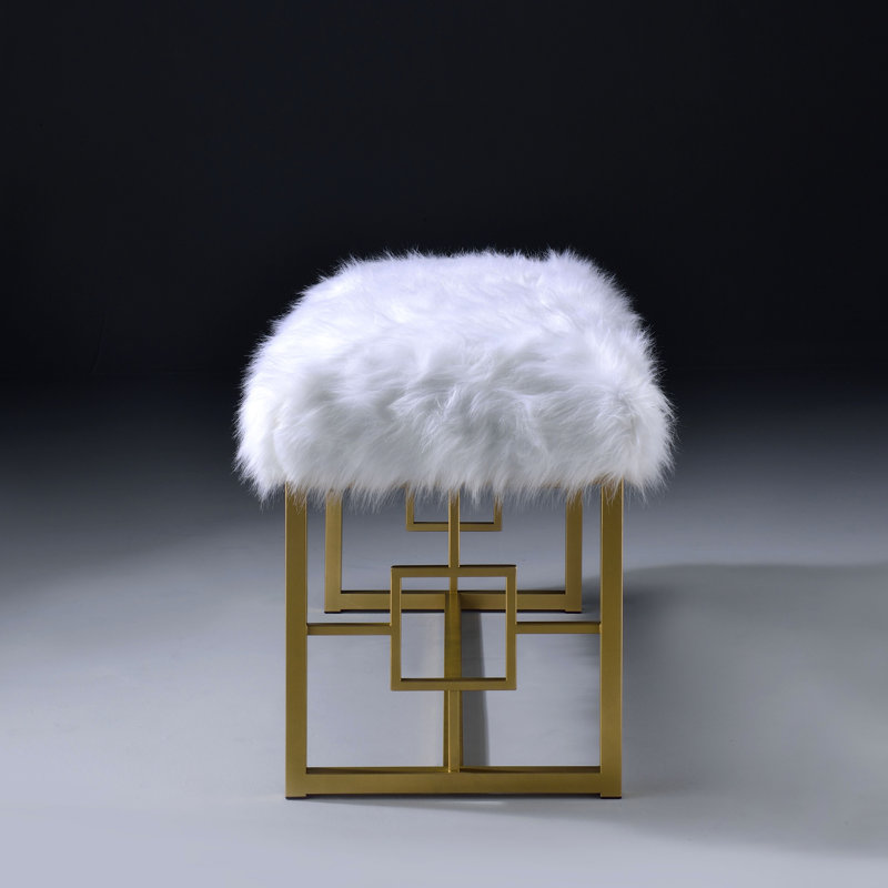 Winterbourne Down Faux Fur Upholstered Bench