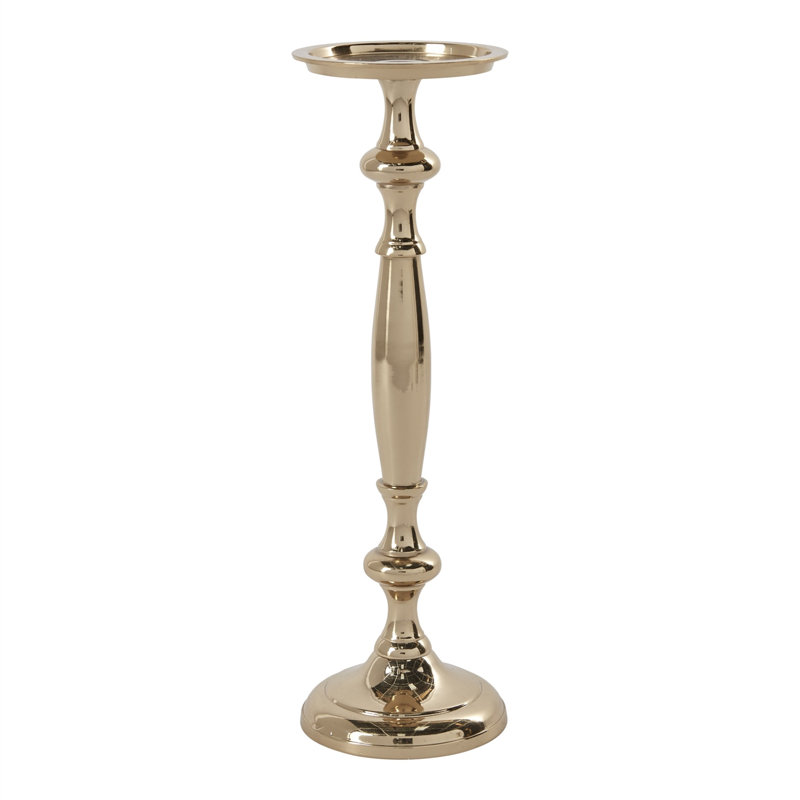 Metal Tabletop Candlestick, 16" H x 5" W x 5" D