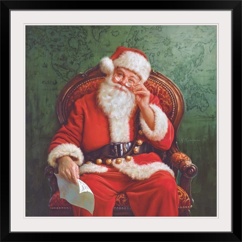 Thuc «Dear Santa» par Mark Missman, reproduction d'art, H 35 po x l 35 po x P 1,5 po, Toile
