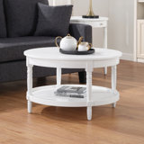 Mayall 30" No Tools Round Coffee Table with Shelf