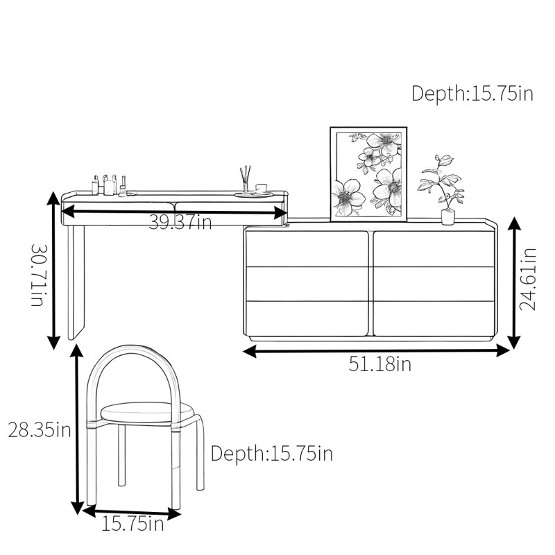 Commode simple et moderne