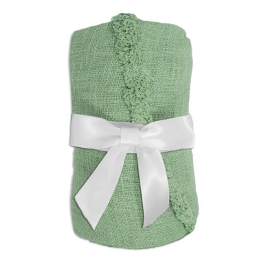Jeté 100% coton tissé à la main de couleur unie Sierra