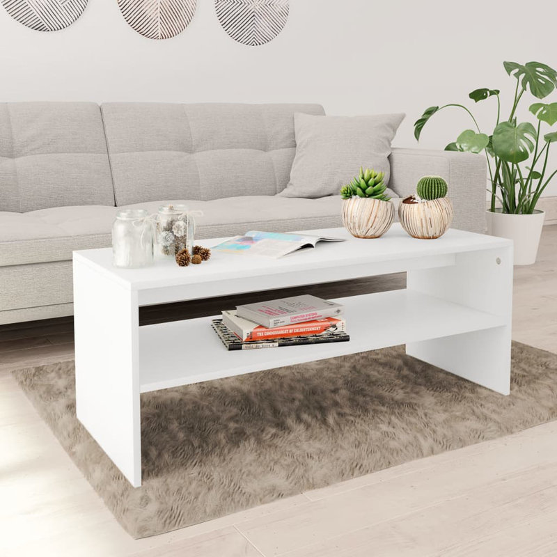 Abell Coffee Table with Storage, White Wash