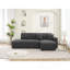 Canapé d'angle capitonné en forme de L Plush avec coussins décoratifs-1871467965