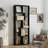72" H x 11.4" W Industrial Corner Bookcase, 5-Tier Metal Frame Etagere Display Shelf-1839349833